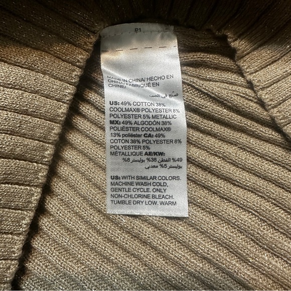Tan Metallic Thread Sweater - Picture 8 of 9